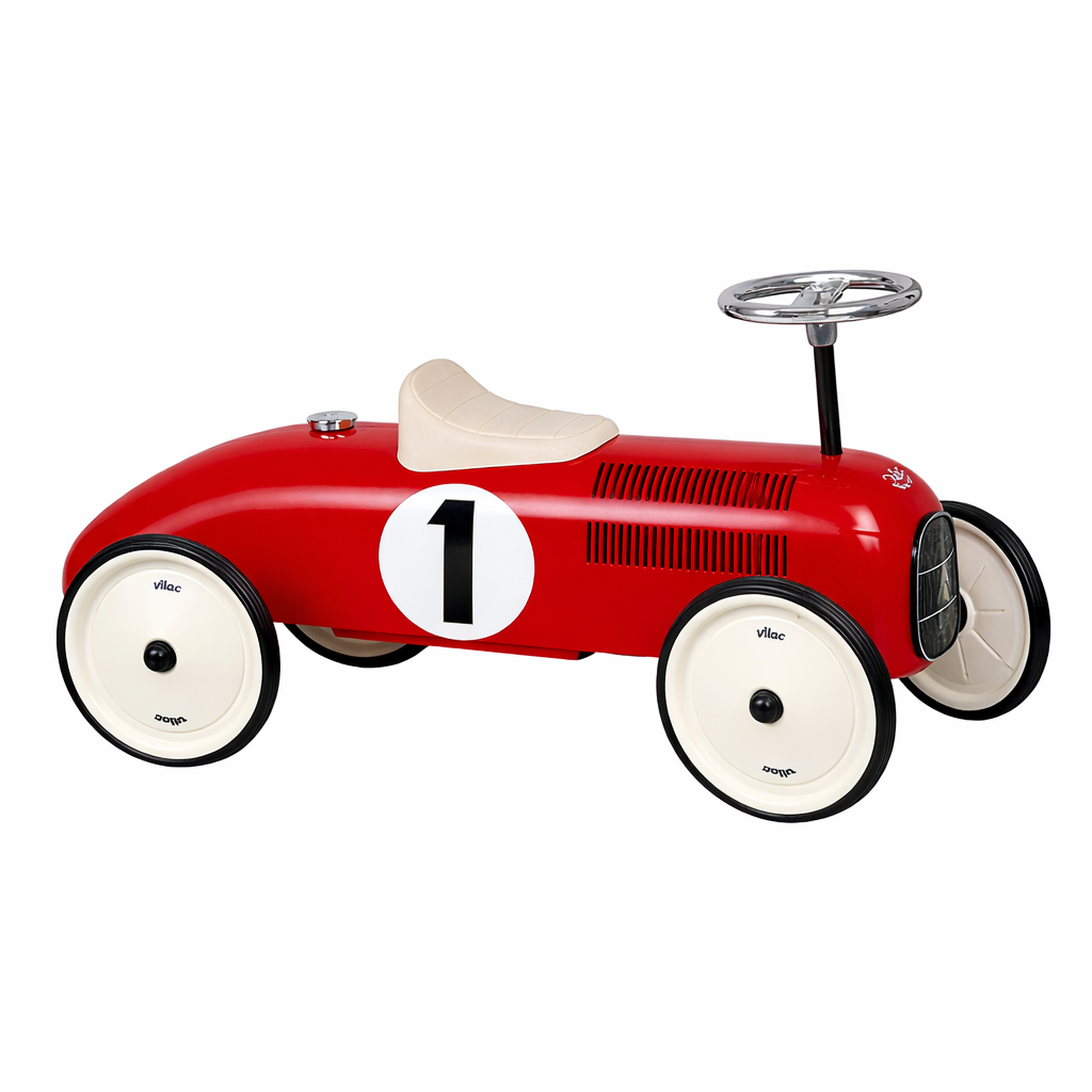 Porteur en métal, Vintage Rouge & Blanc crème