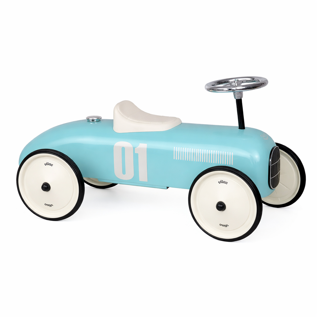 Porteur en métal, Vintage aqua