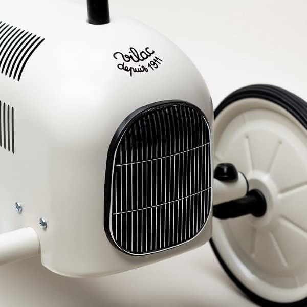 Porteur en métal, Vintage blanc crème