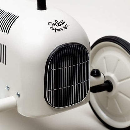 Porteur en métal, Vintage blanc crème
