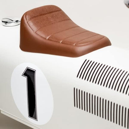 Porteur en métal, Vintage blanc crème