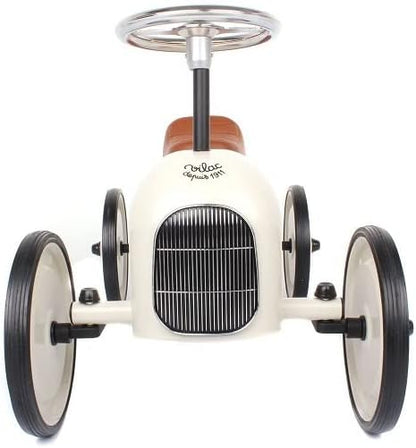 Porteur en métal, Vintage blanc crème