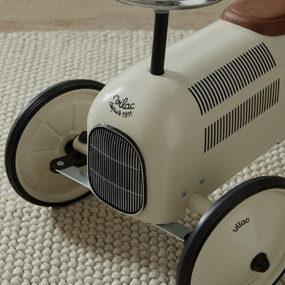 Porteur en métal, Vintage blanc crème