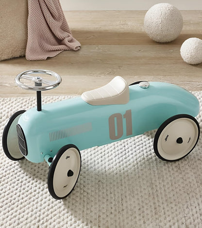Porteur en métal, Vintage aqua