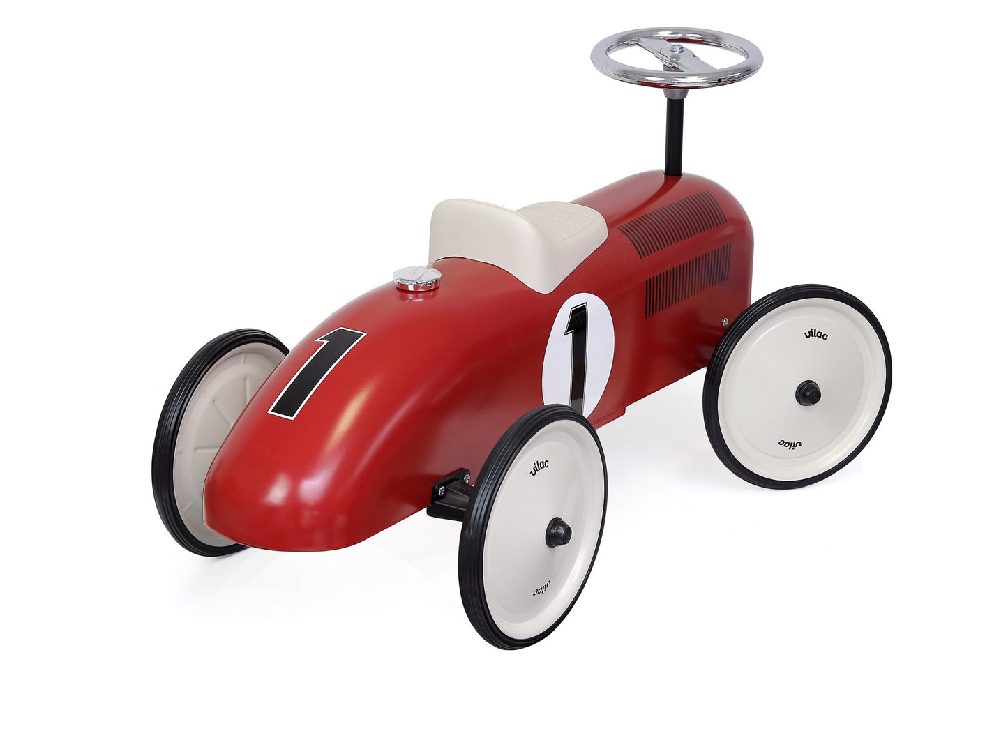 Porteur en métal, Vintage Rouge & Blanc crème