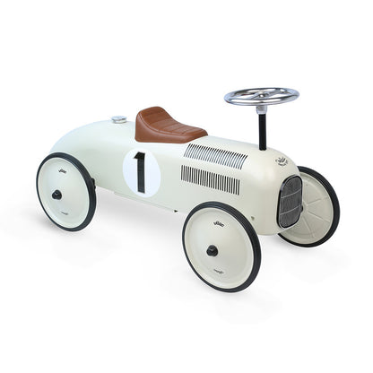 Porteur en métal, Vintage blanc crème