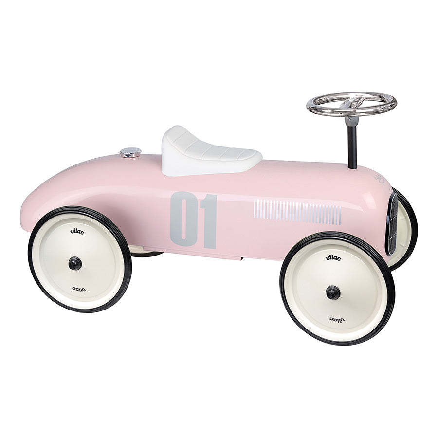 Porteur en métal, Vintage rose tendre